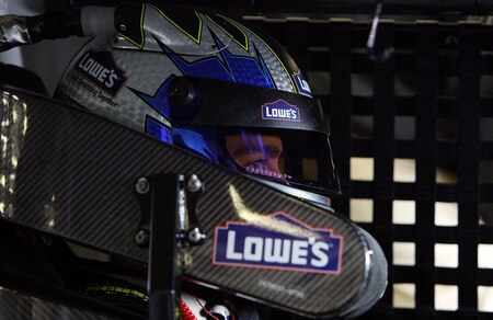 LOUDON, NH - SEPTEMBER 19:  Jimmie Johnson, driver of the #48 Lowe's Chevrolet, sits in his car during practice for the NASCAR Sprint Cup Series Sylvania 300 at the New Hampshire Motor Speedway on September 19, 2009 in Loudon, New Hampshire  <br /><br /><span class="help">(Photo by Jim McIsaac/Getty Images for NASCAR)</span>