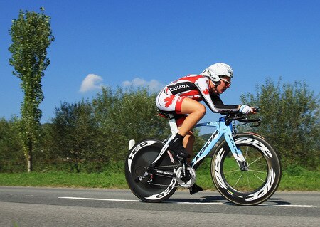 MENDRISIO, SWITZERLAND - SEPTEMBER 23:  Julie Beveridge of Canada in action during the Elite Women's Time Trial at the 2009 UCI Road World Championships on September 23, 2009 in Mendrisio, Switzerland.  <br /><br /><span class="help">(Photo by Bryn Lennon/Getty Images)</span>