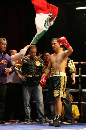 LOS ANGELES, CA - SEPTEMBER 24:  Luis Ramos JR. of Santa Ana celebrates as he wins the main event against Cristian Favela at the Nokia Center on September 24, 2009 in Los Angeles, California.  <br /><br /><span class="help">(Photo by Jacob de Golish/Getty Images)</span>