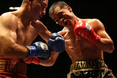 LOS ANGELES, CA - SEPTEMBER 24:  Luis Ramos JR. of Santa Ana during  the main event against opponent Cristian Favela at the Nokia Center on September 24, 2009 in Los Angeles, California.  <br /><br /><span class="help">(Photo by Jacob de Golish/Getty Images)</span>