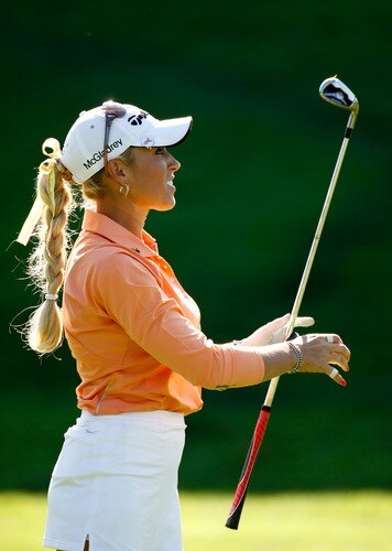 DANVILLE, CA - SEPTEMBER 26:  Natalie Gulbis hits her second shot on the 2nd hole during the third round of the CVS/pharmacy LPGA Challenge at Blackhawk Country Club on September 26, 2009 in Danville, California.  <br /><br /><span class="help">(Photo by Jonathan Ferrey/Getty Images)</span>