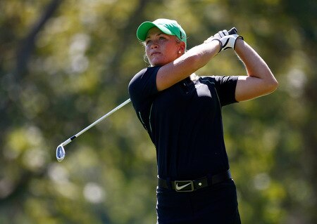 DANVILLE, CA - SEPTEMBER 26:  Suzann Pettersen of Norway tees off on the 7th hole during the third round of the CVS/pharmacy LPGA Challenge at Blackhawk Country Club on September 26, 2009 in Danville, California.  <br /><br /><span class="help">(Photo by Jonathan Ferrey/Getty Images)</span>