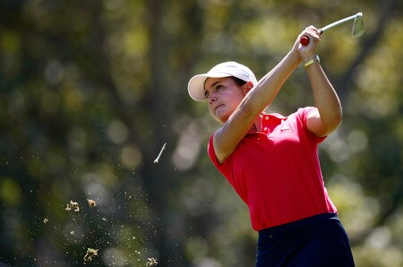 DANVILLE, CA - SEPTEMBER 26:  Lorena Ochoa tees off on the 7th hole during the third round of the CVS/pharmacy LPGA Challenge at Blackhawk Country Club on September 26, 2009 in Danville, California.  <br /><br /><span class="help">(Photo by Jonathan Ferrey/Getty Images)</span>