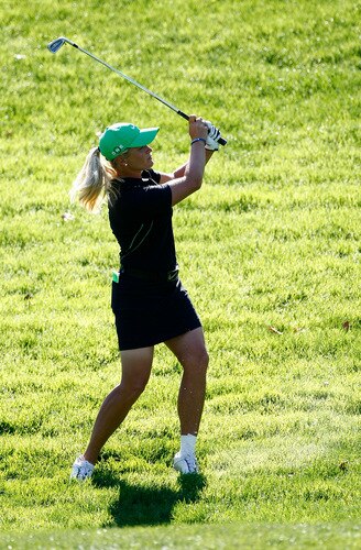 DANVILLE, CA - SEPTEMBER 26:  Suzann Pettersen of Norway hits her second shot on the 2nd hole during the third round of the CVS/pharmacy LPGA Challenge at Blackhawk Country Club on September 26, 2009 in Danville, California.  <br /><br /><span class="help">(Photo by Jonathan Ferrey/Getty Images)</span>
