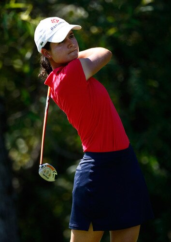 DANVILLE, CA - SEPTEMBER 26:  Lorena Ochoa tees off on the 8th hole during the third round of the CVS/pharmacy LPGA Challenge at Blackhawk Country Club on September 26, 2009 in Danville, California.  <br /><br /><span class="help">(Photo by Jonathan Ferrey/Getty Images)</span>