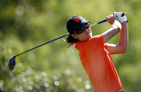 DANVILLE, CA - SEPTEMBER 26:  Sophie Gustafson of Sweden tees off on the 3rd hole during the third round of the CVS/pharmacy LPGA Challenge at Blackhawk Country Club on September 26, 2009 in Danville, California.  <br /><br /><span class="help">(Photo by Jonathan Ferrey/Getty Images)</span>