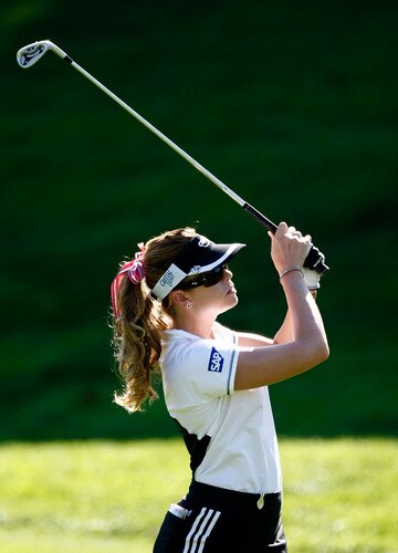 DANVILLE, CA - SEPTEMBER 26:  Paula Creamer hits her second shot on the 2nd hole during the third round of the CVS/pharmacy LPGA Challenge at Blackhawk Country Club on September 26, 2009 in Danville, California.  <br /><br /><span class="help">(Photo by Jonathan Ferrey/Getty Images)</span>