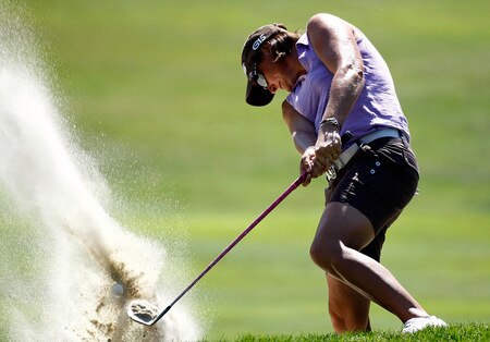 DANVILLE, CA - SEPTEMBER 26:  Maria Hjorth of Sweden hits out of the bunker on the 8th hole during the third round of the CVS/pharmacy LPGA Challenge at Blackhawk Country Club on September 26, 2009 in Danville, California.  <br /><br /><span class="help">(Photo by Jonathan Ferrey/Getty Images)</span>