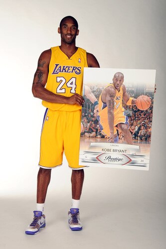 EL SEGUNDO, CA - SEPTEMBER 29:  Kobe Bryant #24 of the Los Angeles Lakers poses for a portrait as a spokesperson for Panini trading cards during 2009 NBA Media Day on September 29, 2009 at Toyota Sports Center in El Segundo, California. <br /><br /><span class="help">(Photo by Andrew D. Bernstein/NBAE via Getty Images)</span>