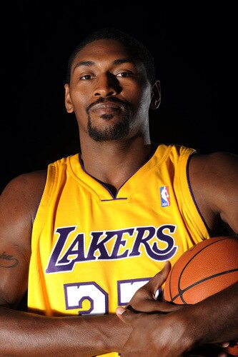 EL SEGUNDO, CA - SEPTEMBER 29:  Ron Artest #37 of the Los Angeles Lakers poses for a portrait during 2009 NBA Media Day on September 29, 2009 at Toyota Sports Center in El Segundo, California. <br /><br /><span class="help">(Photo by Noah Graham/NBAE via Getty Images)</span>