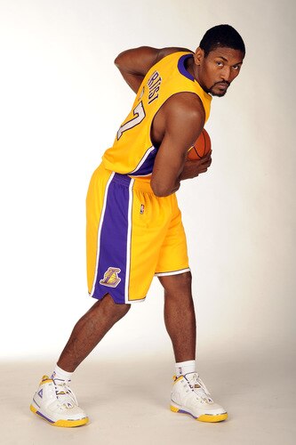 EL SEGUNDO, CA - SEPTEMBER 29:  Ron Artest #37 of the Los Angeles Lakers poses for a portrait during 2009 NBA Media Day on September 29, 2009 at Toyota Sports Center in El Segundo, California. <br /><br /><span class="help">(Photo by Andrew D. Bernstein/NBAE via Getty Images)</span>
