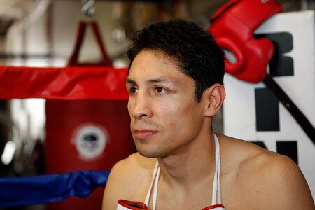 LOS ANGELES, CA - SEPTEMBER 29: Israel Vasquez Two-time Junior Featherweight World Champion poses for some portraits after his workout session at Urbina Westside Boxing Gym on September 29, 2009 in Los Angeles, California. Vasquez will return to the ring to face Angel Priolo on October 10, 2009.  <br /><br /><span class="help">(Photo by Jacob de Golish/Getty Images)</span>