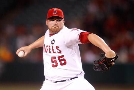 ANAHEIM, CA - SEPTEMBER 29:  Sean O'Sullivan #55 of the Los Angeles Angels of Anaheim pitches against the Texas Rangers in the first inning at Angel Stadium on September 29, 2009 in Anaheim, California.  <br /><br /><span class="help">(Photo by Jeff Gross/Getty Images)</span>