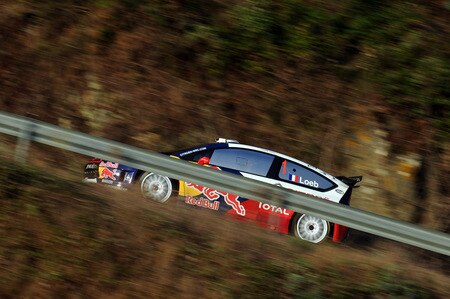 SALOU, SPAIN - OCTOBER 01:  Sebastien Loeb of France and Daniel Elena of Monaco compete in their Citroen C4 Total during the Shakedown of the WRC Rally de Espana on October 1, 2009  in Salou, Spain  <br /><br /><span class="help">(Photo by Massimo Bettiol/Getty Images)</span>