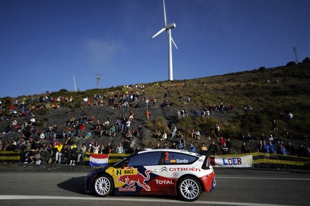 SALOU, SPAIN - OCTOBER 01:  Daniel Sordo of Spain and Marc Marti of Spain compete in their Citroen C4 Total during the Shakedown of the WRC Rally de Espana on October 1, 2009  in Salou, Spain  <br /><br /><span class="help">(Photo by Massimo Bettiol/Getty Images)</span>