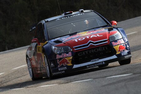 SALOU, SPAIN - OCTOBER 01:  Sebastien Loeb of France and Daniel Elena of Monaco compete in their Citroen C4 Total during the Shakedown of the WRC Rally de Espana on October 1, 2009  in Salou, Spain.  <br /><br /><span class="help">(Photo by Massimo Bettiol/Getty Images)</span>