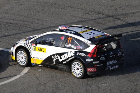 SALOU, SPAIN - OCTOBER 01:  Petter Solberg of Norway and Phil Mills of Great Britain compete in their Citroen C4 during the Shakedown of the WRC Rally de Espana on October 1, 2009  in Salou, Spain.  <br /><br /><span class="help">(Photo by Massimo Bettiol/Getty Images)</span>