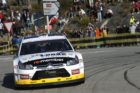 SALOU, SPAIN - OCTOBER 01:  Petter Solberg of Norway and Phil Mills of Great Britain compete in their Citroen C4 during the Shakedown of the WRC Rally de Espana on October 1, 2009 in Salou, Spain.  <br /><br /><span class="help">(Photo by Massimo Bettiol/Getty Images)</span>