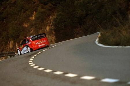 SALOU, SPAIN - OCTOBER 01:  Federico Villagra of Argentina and Jorge Perez Companc of Argentina compete in their Munchis Ford Focus during the Shakedown of the WRC Rally de Espana on October 1, 2009 in Salou, Spain. <br /><br /><span class="help">(Photo by Massimo Bettiol/Getty Images)</span>