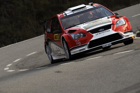 SALOU, SPAIN - OCTOBER 01:  Federico Villagra of Argentina and Jorge Perez Companc of Argentina compete in their Munchis Ford Focus during the Shakedown of the WRC Rally de Espana on October 1, 2009 in Salou, Spain. <br /><br /><span class="help">(Photo by Massimo Bettiol/Getty Images)</span>