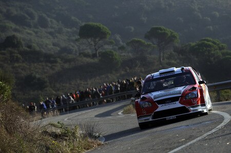 SALOU, SPAIN - OCTOBER 01:  Federico Villagra of Argentina and Jorge Perez Companc of Argentina compete in their Munchis Ford Focus during the Shakedown of the WRC Rally de Espana on October 1, 2009 in Salou, Spain. <br /><br /><span class="help">(Photo by Massimo Bettiol/Getty Images)</span>