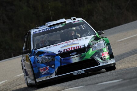SALOU, SPAIN - OCTOBER 01:  Matthew Wilson of Great Britain and Scott Martin of Great Britain compete in their VK Stobart Ford Focus during the Shakedown of the WRC Rally de Espana on October 1, 2009 in Salou, Spain. <br /><br /><span class="help">(Photo by Massimo Bettiol/Getty Images)</span>