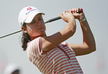 PRATTVILLE, AL - OCTOBER 1:  Lorena Ochoa of Mexico watches her drive from the first tee during first round play in the Navistar LPGA Classic at the Robert Trent Jones Golf Trail at Capitol Hill on October 1, 2009 in  Prattville, Alabama.  <br /><br /><span class="help">(Photo by Dave Martin/Getty Images)</span>