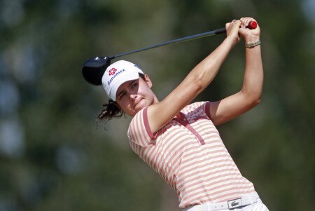 PRATTVILLE, AL - OCTOBER 1:  Lorena Ochoa of Mexico hits her drive on the 12th green during first round play in the Navistar LPGA Classic at the Robert Trent Jones Golf Trail at Capitol Hill on October 1, 2009 in  Prattville, Alabama.  <br /><br /><span class="help">(Photo by Dave Martin/Getty Images)</span>