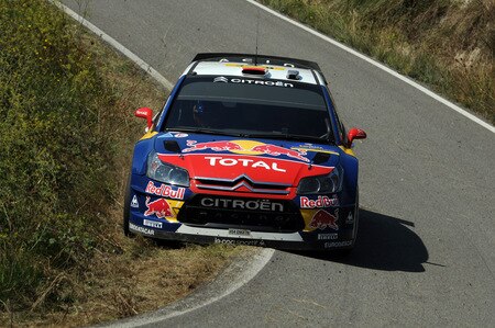 SALOU, SPAIN - OCTOBER 02:  Daniel Sordo of Spain and Marc Marti of Spain compete in their Citroen C 4 Total during Leg 1 of the WRC Rally de Espana on October 02  in Salou, Spain  <br /><br /><span class="help">(Photo by Massimo Bettiol/Getty Images)</span>