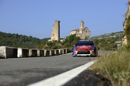 SALOU, SPAIN - OCTOBER 02:  Sebastien Loeb of France and Daniel Elena of Monaco compete in their Citroen C 4 Total during Leg 1 of the WRC Rally de Espana on October 2  in Salou, Spain  <br /><br /><span class="help">(Photo by Massimo Bettiol/Getty Images)</span>