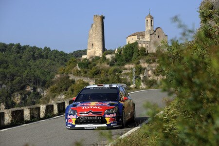 SALOU, SPAIN - OCTOBER 02:  Daniel Sordo of Spain and Marc Marti of Spain compete in their Citroen C 4 Total during Leg 1 of the WRC Rally de Espana on October 02  in Salou, Spain  <br /><br /><span class="help">(Photo by Massimo Bettiol/Getty Images)</span>