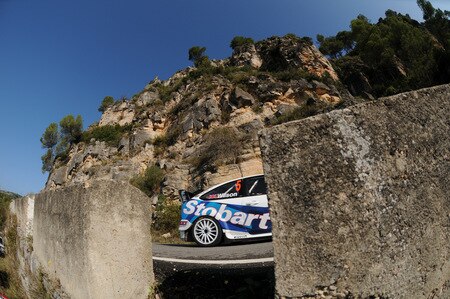 SALOU, SPAIN - OCTOBER 02:  Matthew Wilson of Great Britain and Scott Martin of Great Britain compete in their VK Stobart Ford Focus during Leg 1 of the WRC Rally de Espana on October 02  in Salou, Spain  <br /><br /><span class="help">(Photo by Massimo Bettiol/Getty Images)</span>