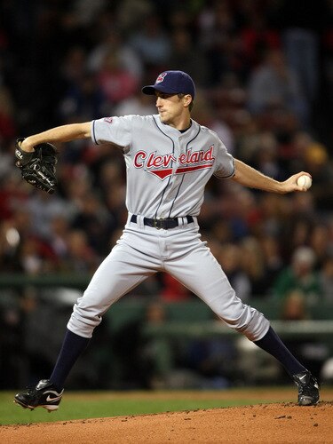 BOSTON - OCTOBER 02:  Jeremy Sowers #45 of the Cleveland Indians delivers a pitch in the first inning against the Boston Red Sox on October 2, 2009 at Fenway Park in Boston, Massachusetts.  <br /><br /><span class="help">(Photo by Elsa/Getty Images)</span>
