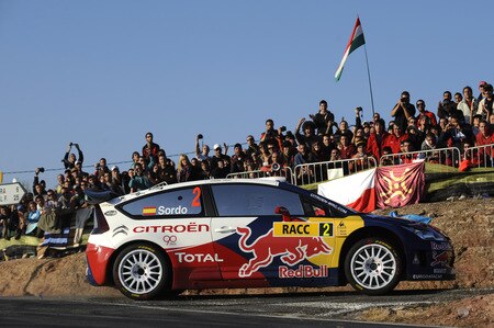 SALOU, SPAIN - OCTOBER 03:  Daniel Sordo of Spain and Marc Marti of Spain compete in their Citroen C 4 Total during Leg 2 of the WRC Rally de Espana on October 03  in Salou, Spain  <br /><br /><span class="help">(Photo by Massimo Bettiol/Getty Images)</span>
