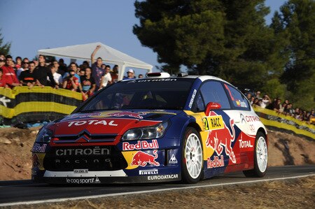 SALOU, SPAIN - OCTOBER 03:  Daniel Sordo of Spain and Marc Marti of Spain compete in their Citroen C 4 Total during Leg 2 of the WRC Rally de Espana on October 03  in Salou, Spain  <br /><br /><span class="help">(Photo by Massimo Bettiol/Getty Images)</span>