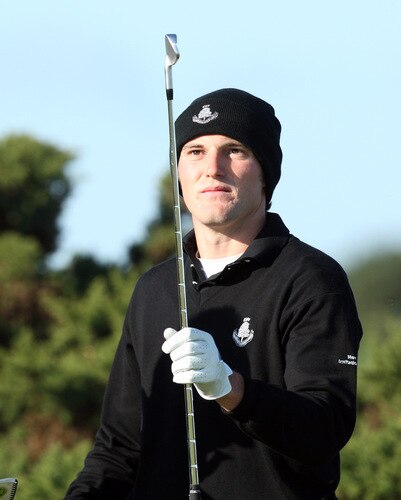 CARNOUSTIE, SCOTLAND - OCTOBER 04:  Keir McNicoll of Scotland tees off at the 15th hole during the third round of the Alfred Dunhill Links Championship at Carnoustie, on October 4, 2009 in Kingsbarns, Scotland. The third round was postponed on saturday due to gale force winds.  <br /><br /><span class="help">(Photo by David Cannon/Getty Images)</span>