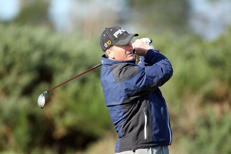 CARNOUSTIE, SCOTLAND - OCTOBER 04:  Steve Waugh of Australia tees off at the 15th hole during the third round of the Alfred Dunhill Links Championship at Carnoustie, on October 4, 2009 in Kingsbarns, Scotland. The third round was postponed on saturday due to gale force winds.  <br /><br /><span class="help">(Photo by David Cannon/Getty Images)</span>