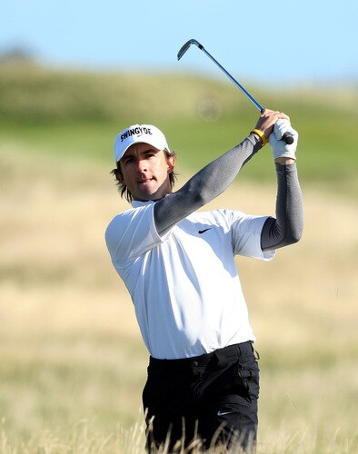 CARNOUSTIE, SCOTLAND - OCTOBER 04:  Wade Ormsby of Australia plays his second shot at the 4th hole during the third round of the Alfred Dunhill Links Championship at Carnoustie Golf Links on October 4, 2009 in Carnoustie, Scotland. The third round was postponed on saturday due to gale force winds.  <br /><br /><span class="help">(Photo by David Cannon/Getty Images)</span>