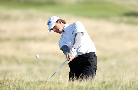 CARNOUSTIE, SCOTLAND - OCTOBER 04:  Wade Ormsby of Australia plays his second shot at the 4th hole during the third round of the Alfred Dunhill Links Championship at Carnoustie Golf Links on October 4, 2009 in Carnoustie, Scotland. The third round was postponed on saturday due to gale force winds.  <br /><br /><span class="help">(Photo by David Cannon/Getty Images)</span>