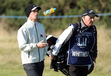CARNOUSTIE, SCOTLAND - OCTOBER 04:  Dale Whitnell of England walks to his second shot at the 15th hole during the third round of the Alfred Dunhill Links Championship at Carnoustie Golf Links on October 4, 2009 in Carnoustie, Scotland. The third round was postponed on saturday due to gale force winds.  <br /><br /><span class="help">(Photo by David Cannon/Getty Images)</span>