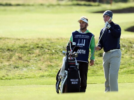 CARNOUSTIE, SCOTLAND - OCTOBER 04:  Wallace Booth of Scotland plays his third shot at the 15th hole during the third round of the Alfred Dunhill Links Championship at Carnoustie Golf Links on October 4, 2009 in Carnoustie, Scotland. The third round was postponed on saturday due to gale force winds.  <br /><br /><span class="help">(Photo by David Cannon/Getty Images)</span>