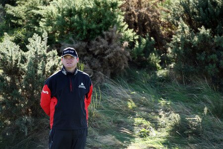 CARNOUSTIE, SCOTLAND - OCTOBER 04:  Paul Lawrie of Scotland plays his second shot at the 15th hole during the third round of the Alfred Dunhill Links Championship at Carnoustie Golf Links on October 4, 2009 in Carnoustie, Scotland. The third round was postponed on saturday due to gale force winds.  <br /><br /><span class="help">(Photo by David Cannon/Getty Images)</span>