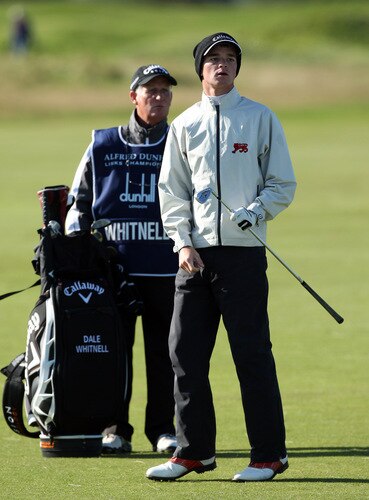 CARNOUSTIE, SCOTLAND - OCTOBER 04:  Dale Whitnell of England plays his second shot at the 15th hole during the third round of the Alfred Dunhill Links Championship at Carnoustie Golf Links on October 4, 2009 in Carnoustie, Scotland. The third round was postponed on saturday due to gale force winds.  <br /><br /><span class="help">(Photo by David Cannon/Getty Images)</span>