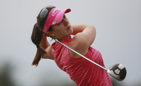 PRATTVILLE, AL - OCTOBER 4:  Sandra Gal of Germany hits her tee shot on the third hole during final round play in the Navistar LPGA Classic at the Robert Trent Jones Golf Trail at Capitol Hill on October 4, 2009 in  Prattville, Alabama.  <br /><br /><span class="help">(Photo by Dave Martin/Getty Images)</span>