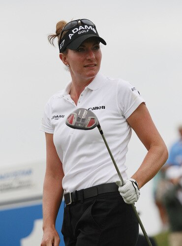 PRATTVILLE, AL - OCTOBER 4:  Brittany Lang watches her drive from the first tee during final round play in the Navistar LPGA Classic at the Robert Trent Jones Golf Trail at Capitol Hill on October 4, 2009 in  Prattville, Alabama.  <br /><br /><span class="help">(Photo by Dave Martin/Getty Images)</span>