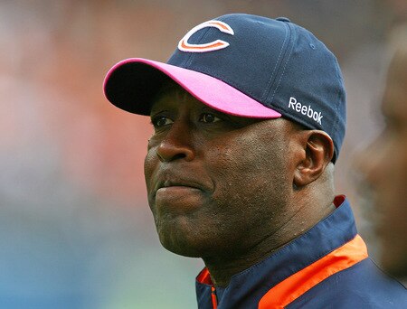 CHICAGO - OCTOBER 04: Head coach Lovie Smith of the Chicago Bears watches as his team takes on the Detroit Lions on October 4, 2009 at Soldier Field in Chicago, Illinois. The Bears defeated the Lions 48-24. <br /><br /><span class="help">(Photo by Jonathan Daniel/Getty Images)</span>
