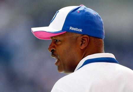 INDIANAPOLIS - OCTOBER 04:  Jim Caldwell the Head Coach of the Indianapolis Colts looks on during the NFL game against the Seattle Seahawks at Lucas Oil Stadium on October 4, 2009 in Indianapolis, Indiana.  <br /><br /><span class="help">(Photo by Andy Lyons/Getty Images)</span>