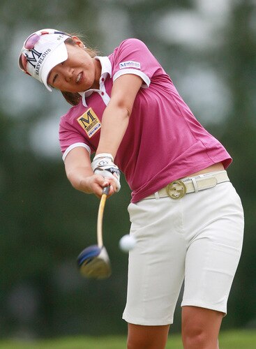 PRATTVILLE, AL - OCTOBER 4: Ji Young Oh of South Korea watches her drive on the 11th tee during final round play in the Navistar LPGA Classic at the Robert Trent Jones Golf Trail at Capitol Hill on October 4, 2009 in Prattville, Alabama. <br /><br /><span class="help">(Photo by Dave Martin/Getty Images)</span>