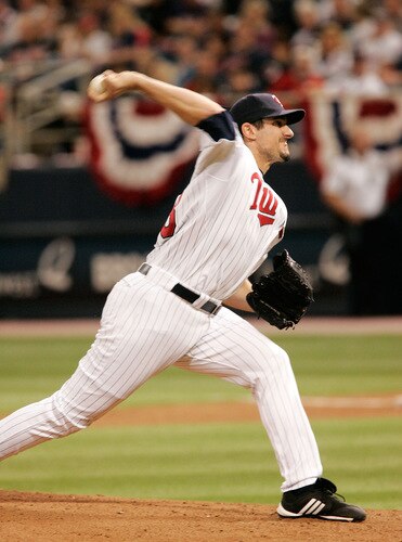 MINNEAPOLIS, MN - OCTOBER 4: Pitcher Carl Pavano #48 of the Minnesota Twins throws against the Kansas City Royals during their last game at Hubert H. Humphrey Metrodome on October 4, 2009 in Minneapolis, Minnesota. <br /><br /><span class="help">(Photo by Genevieve Ross/Getty Images)</span>