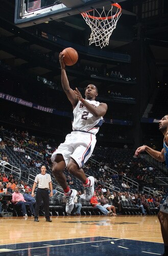 ATLANTA - OCTOBER 7: Joe Johnson #2 of the Atlanta Hawks puts up a shot against the New Orleans Hornets during a preseason game on October 7, 2009 at Philips Arena in Atlanta, Georgia.  <br /><br /><span class="help">(Photo by Scott Cunningham/NBAE via Getty Images)</span>